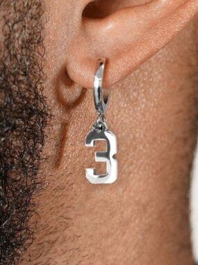 Men number 3 earring (pair)